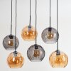 Koyoto Hanglamp, Kogellampje, Hanglamp Amber, Rookkleurig, 6-lichts