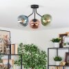 Gastor Plafondlamp, Kogellampje Blauw, Groen, Duidelijk, Koperkleurig, 3-lichts