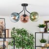 Gastor Plafondlamp, Kogellampje Blauw, Groen, Duidelijk, Koperkleurig, 3-lichts