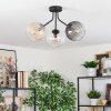 Koyoto Plafondlamp, Kogellampje Amber, Duidelijk, Rookkleurig, 3-lichts