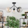 Koyoto Plafondlamp, Kogellampje Amber, Duidelijk, Rookkleurig, 3-lichts