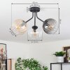 Koyoto Plafondlamp, Kogellampje Amber, Duidelijk, Rookkleurig, 3-lichts