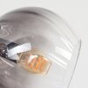 Koyoto Plafondlamp, Kogellampje Amber, Duidelijk, Rookkleurig, 3-lichts