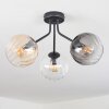 Koyoto Plafondlamp, Kogellampje Amber, Duidelijk, Rookkleurig, 3-lichts