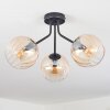 Koyoto Plafondlamp, Kogellampje Amber, Duidelijk, 3-lichts