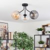 Koyoto Plafondlamp, Kogellampje Amber, Duidelijk, Rookkleurig, 3-lichts