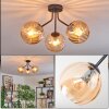 Koyoto Plafondlamp, Kogellampje Amber, 3-lichts