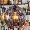 Koyoto Hanglamp, Kogellampje, Hanglamp Amber, Duidelijk, Rookkleurig, 6-lichts