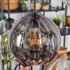 Koyoto Hanglamp, Kogellampje, Hanglamp Amber, Duidelijk, Rookkleurig, 6-lichts