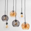 Koyoto Hanglamp, Kogellampje, Hanglamp Amber, Duidelijk, Rookkleurig, 6-lichts