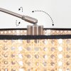 Ramila Staande lamp, Booglampen Nikkel mat, Zwart, 1-licht, Stoffen kap