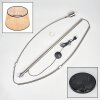 Ramila Staande lamp, Booglampen Nikkel mat, Zwart, 1-licht, Stoffen lampenkap
