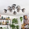 Koyoto Plafondlamp, Kogellampje 85 cm Duidelijk, Rookkleurig, 8-lichts