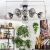 Koyoto Plafondlamp, Kogellampje 85 cm Duidelijk, Rookkleurig, 8-lichts
