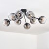 Koyoto Plafondlamp, Kogellampje 85 cm Duidelijk, Rookkleurig, 8-lichts