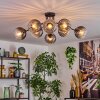 Koyoto Plafondlamp, Kogellampje 85 cm Duidelijk, Rookkleurig, 8-lichts