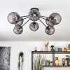 Koyoto Plafondlamp, Kogellampje 85 cm Rookkleurig, 8-lichts