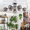 Koyoto Plafondlamp, Kogellampje 85 cm Rookkleurig, 8-lichts