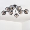 Koyoto Plafondlamp, Kogellampje 85 cm Rookkleurig, 8-lichts