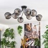Koyoto Plafondlamp, Kogellampje 85 cm Rookkleurig, 8-lichts