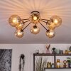 Koyoto Plafondlamp, Kogellampje 85 cm Amber, 8-lichts