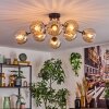 Koyoto Plafondlamp, Kogellampje 85 cm Amber, 8-lichts