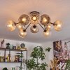 Koyoto Plafondlamp, Kogellampje 81 cm Amber, Duidelijk, Rookkleurig, 10-lichts