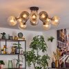 Koyoto Plafondlamp, Kogellampje 81 cm Amber, Duidelijk, Rookkleurig, 10-lichts