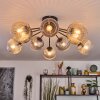 Koyoto Plafondlamp, Kogellampje 81 cm Amber, Duidelijk, Rookkleurig, 10-lichts