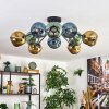 Ripoll Plafondlamp, Kogellampje Blauw, Goud, Groen, 10-lichts