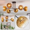 Koyoto Plafondlamp, Kogellampje 78 cm Goud, Duidelijk, 6-lichts