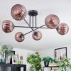 Koyoto Plafondlamp, Kogellampje 78 cm Koperkleurig, 6-lichts