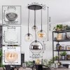 Koyoto Hanglamp, Kogellampje, Cluster hanglamp 35 cm Amber, Chroom, Duidelijk, Rookkleurig, 4-lichts