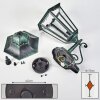 Hongkong Wandlamp voor buiten, Wandlamp Groen, Zwart, 1-licht