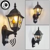 Naofe Wandlamp voor buiten, Wandlamp Zwart, 1-licht, Bewegingsmelder