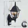 Naofe Wandlamp voor buiten, Wandlamp Zwart, 1-licht, Bewegingsmelder