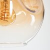 Ripoll Hanglamp, Kogellampje, Hanglamp Amber, Duidelijk, Rookkleurig, 6-lichts