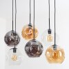 Ripoll Hanglamp, Kogellampje, Hanglamp Amber, Duidelijk, Rookkleurig, 6-lichts