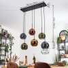Koyoto Hanglamp, Kogellampje, Hanglamp Blauw, Goud, Groen, Koperkleurig, 6-lichts