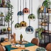 Koyoto Hanglamp, Kogellampje, Hanglamp Blauw, Goud, Groen, Duidelijk, Koperkleurig, 6-lichts