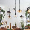Koyoto Hanglamp, Kogellampje, Hanglamp Amber, Duidelijk, Rookkleurig, 6-lichts