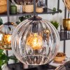 Koyoto Hanglamp, Kogellampje, Hanglamp Amber, Duidelijk, Rookkleurig, 6-lichts