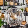 Koyoto Hanglamp, Kogellampje, Hanglamp Amber, Duidelijk, Rookkleurig, 6-lichts
