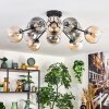 Koyoto Plafondlamp, Kogellampje 81 cm Amber, Duidelijk, Rookkleurig, 10-lichts
