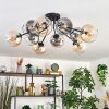 Koyoto Plafondlamp, Kogellampje 81 cm Amber, Duidelijk, Rookkleurig, 10-lichts