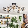 Koyoto Plafondlamp, Kogellampje 81 cm Amber, Duidelijk, Rookkleurig, 10-lichts