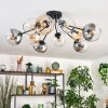 Koyoto Plafondlamp, Kogellampje 81 cm Amber, Duidelijk, Rookkleurig, 10-lichts