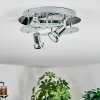 Mirando Plafondlamp, Plafondspot LED Chroom, Zilver, Transparant, Helder, 4-lichts