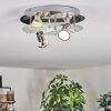 Mirando Plafondlamp, Plafondspot LED Chroom, Zilver, Transparant, Helder, 4-lichts