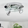 Mirando Plafondlamp, Plafondspot LED Chroom, Zilver, Transparant, Helder, 4-lichts